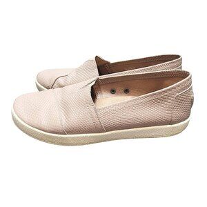 Women's Toms Devon Sneakers Slip On Taupe Snakeskin Shoes 6.5 Comfort Tennis Sho